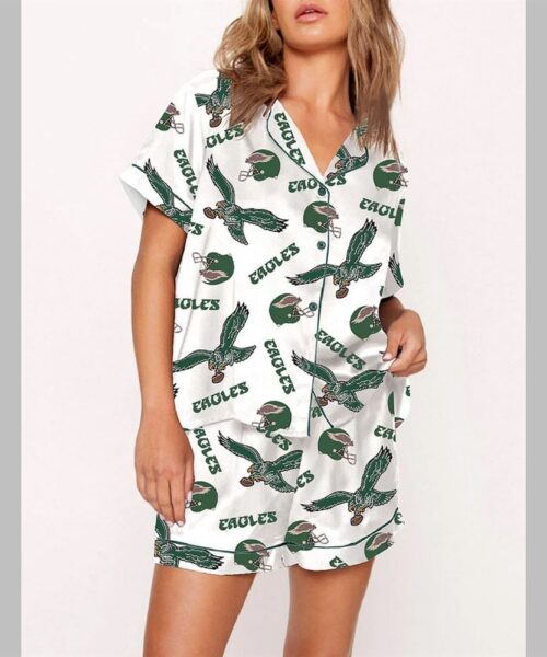 Women's Eagles Football Print Pajama Set
