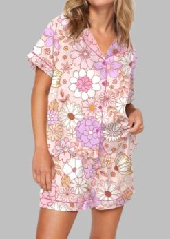 Womens Floral Pajama Set