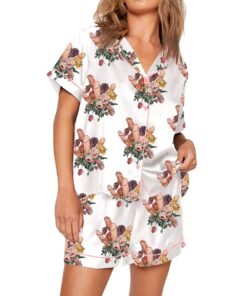 Womens Flowers Pajama Set
