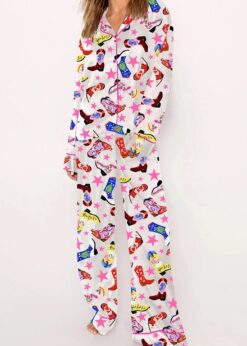 Women's Howdy Holidays Cowboy Boot Pajama Set