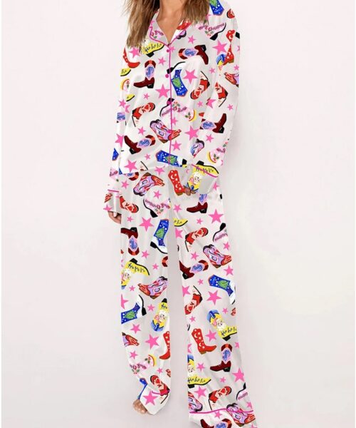 Women's Howdy Holidays Cowboy Boot Pajama Set