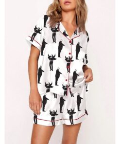Women's Jumping Musk Print Pajama Set
