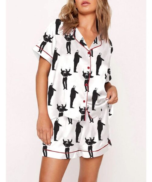 Women's Jumping Musk Print Pajama Set