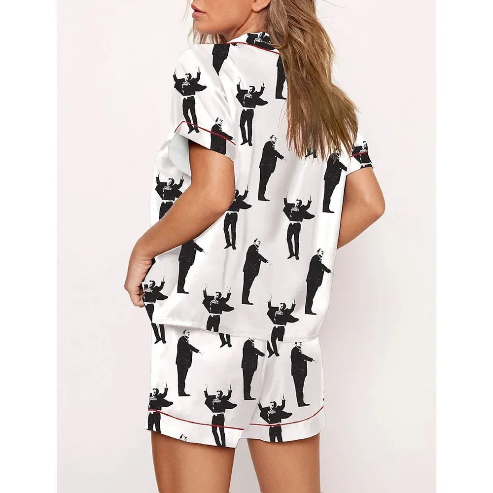 Women's Jumping Musk Print Pajama Set - Image 2