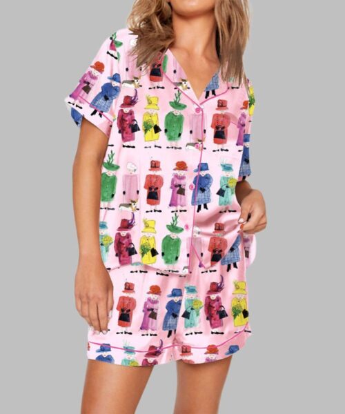 Womens Queen Elizabeth II Rainbow Pajama Set