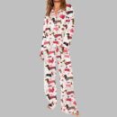 Women's Valentine Dachshund Dog Pajama Set