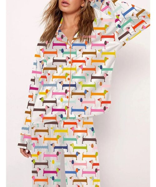 Women's Watercolor Dachshund Pajama Set