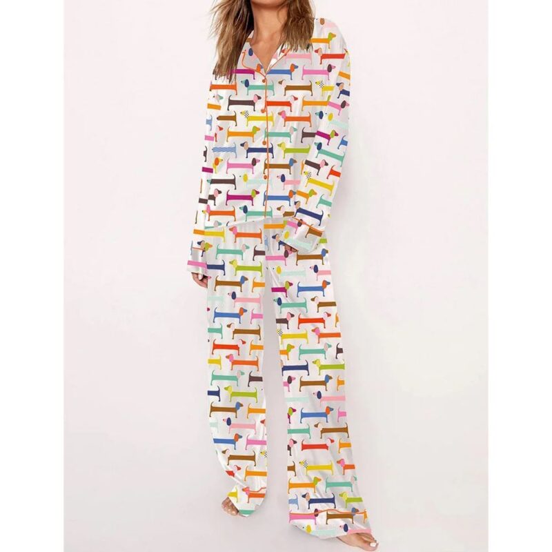 Women's Watercolor Dachshund Pajama Set - Image 2