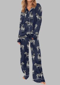 Zebra Pajama Set For Women