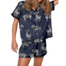 Zebra Satin Pajama Set For Women