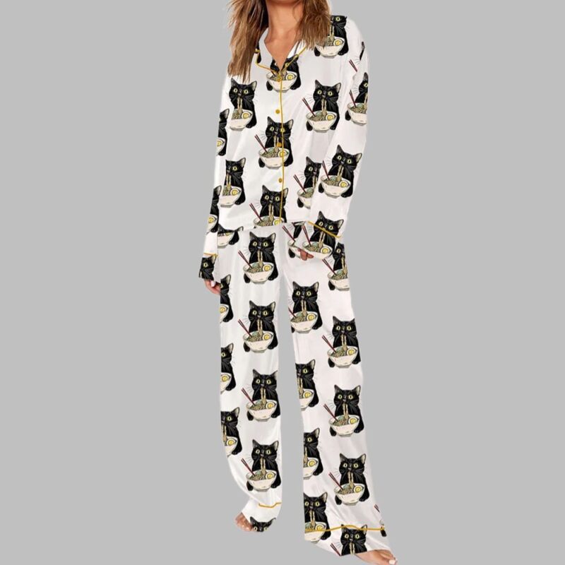 Noodle Cat Long Sleeve Pajama Set - Image 2