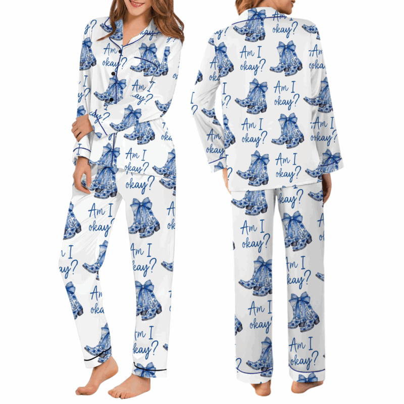 Am I Ok Silk Satin Pajamas Set For Women