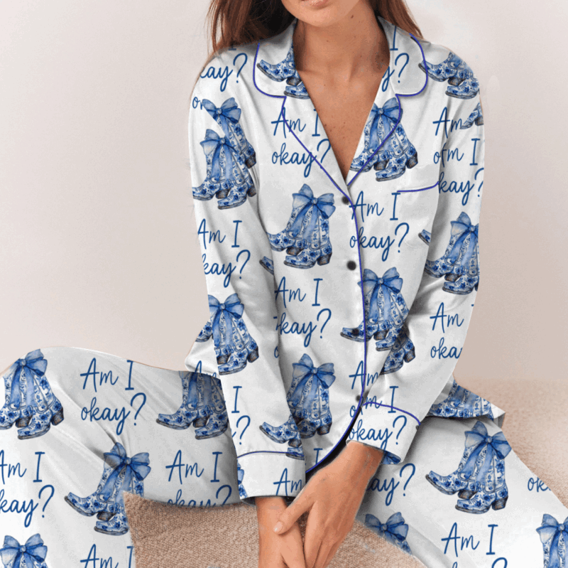 Am I Ok Silk Satin Pajamas Set For Women