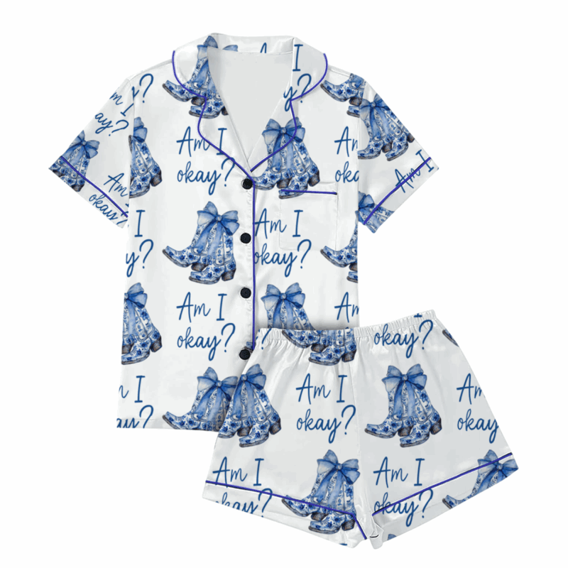 Am I Ok Silk Satin Pajamas Set For Women