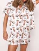 Apres Ski Martini Silk Satin Pajama Set For Women