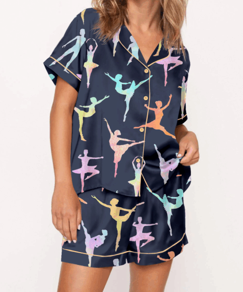 Ballet Dancer Silk Satin Pajama Set For Women