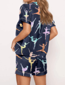 Ballet Dancer Silk Satin Pajama Set For Women