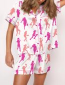 Basketball Satin Pajama Set For Women