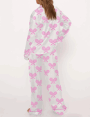 Champagne Tennis Silk Satin Pajama Set For Women