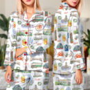 Charleston Travel Silky Satin Pajama Set For Women