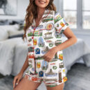 Charleston Travel Silky Satin Pajama Set For Women