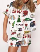 Christmas Classics Silk Satin Pajama Set