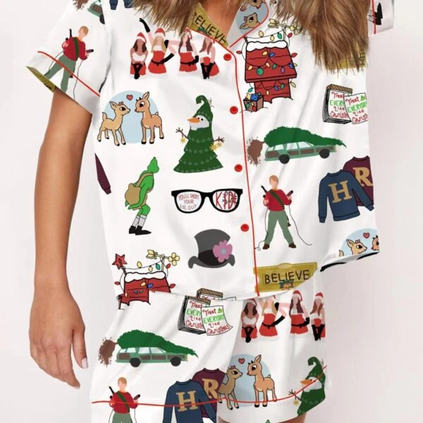 Christmas Classics Silk Satin Pajama Set