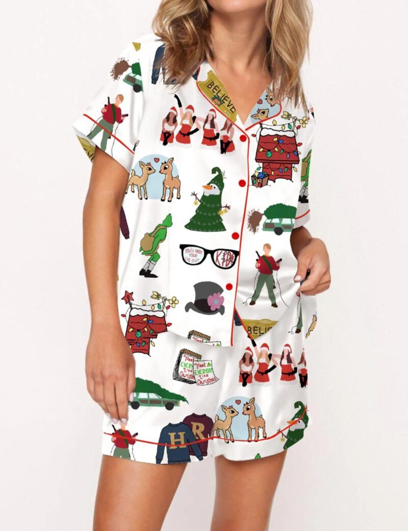 Christmas Classics Silk Satin Pajama Set