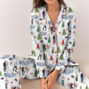 Christmas Love Satin Pajamas Set For Women
