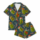 Christmas Pickle Satin Pajamas Set For Women