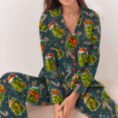 Christmas Pickle Satin Pajamas Set For Women