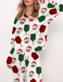 Christmas Pickleball Silk Satin Pajama Set For Women