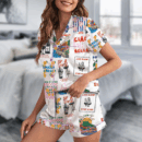 Ciao Italia Travel Satin Pajamas Set For Women