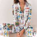 Ciao Italia Travel Satin Pajamas Set For Women