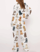 Cockapoo Dog Silky Satin Pajama Set For Women