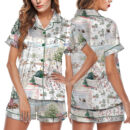 Coquette Christmas Satin Pajamas Set For Women