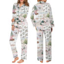 Coquette Christmas Satin Pajamas Set For Women
