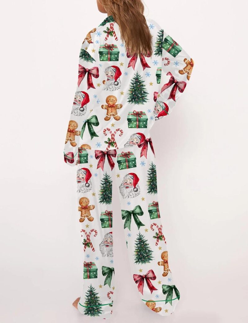 Coquette Christmas Silk Satin Pajama Set