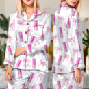 Coquette Energy Drinks Satin Pajama Set For Women