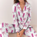 Coquette Energy Drinks Satin Pajama Set For Women