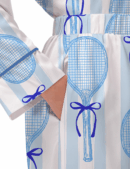 Coquette Tennis Silk Satin Pajama Set For Women