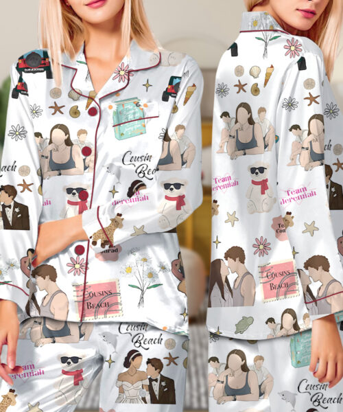 Cousin Beach Satin Pajamas Set For Women