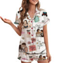 Cousin Beach Satin Pajamas Set For Women
