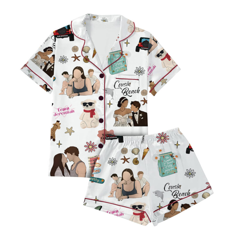Cousin Beach Satin Pajamas Set For Women