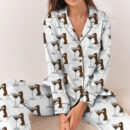 Dachshund Espresso Martini Pajama Set For Women