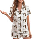 Dachshund Espresso Martini Pajama Set For Women