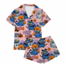 Kpop Pumpkin Halloween Satin Pajamas Set
