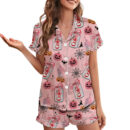 Diet Pumpkin Halloween Satin Pajamas Set For Women