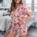 Diet Pumpkin Halloween Satin Pajamas Set For Women