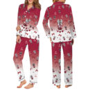 Dr Pepper And Cherry Satin Pajamas Set For Women
